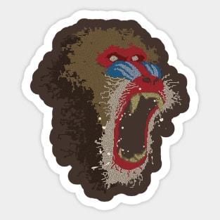 Mandrillus Sphinx - Geometric Baboon Monkey Sticker